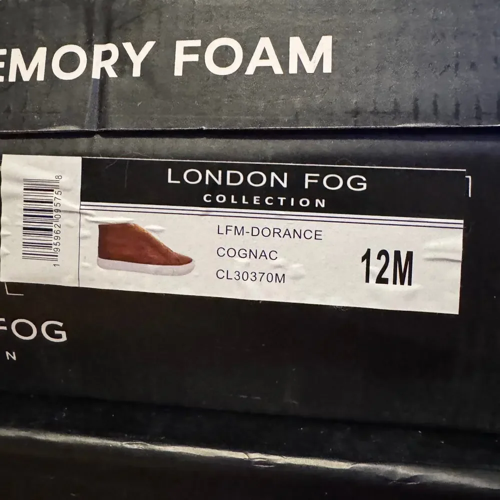 •NWT• London Fog Collection LFM-Dorace Leather Shoes • 12M | Cognac